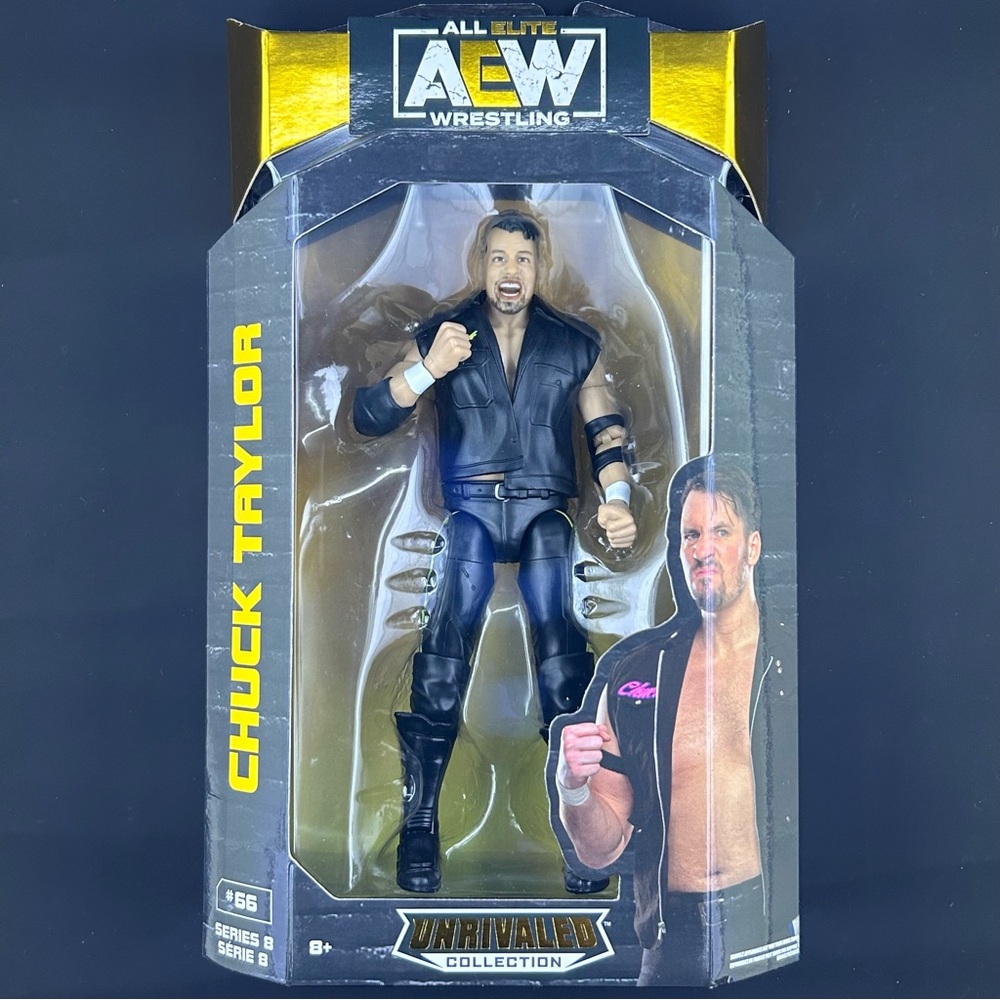 Jazwares AEW Unrivaled Series 8 Chuck Taylor Wrestling Action Figure 2022 #66
